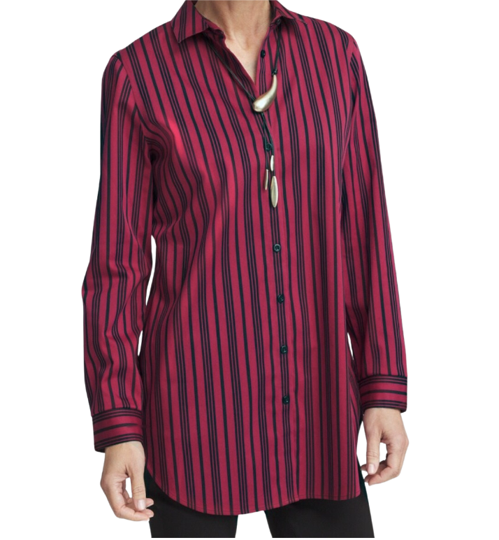 No-Iron Striped Tunic
